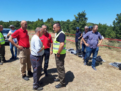  Destruction of mines found on  demining project of the part of transmission line route in Bujanovac 