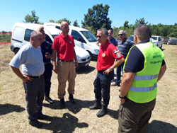  Destruction of mines found on  demining project of the part of transmission line route in Bujanovac 