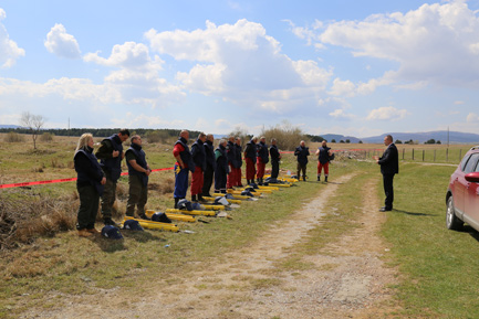 Cluster munitions clearance at а site in Sjenica